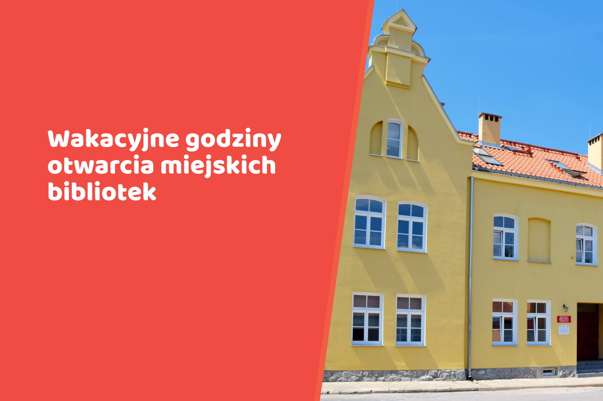 Harmonogram pracy bibliotek w okresie wakacyjnym 2025