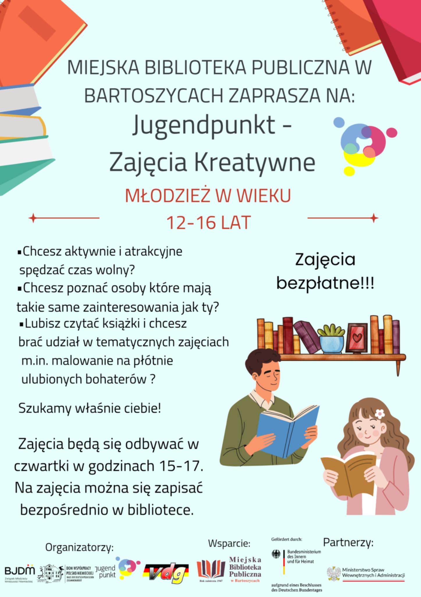 Jugendpunkt – Zajęcia Kreatywne dla młodzieży w wieku 12–16 lat!
