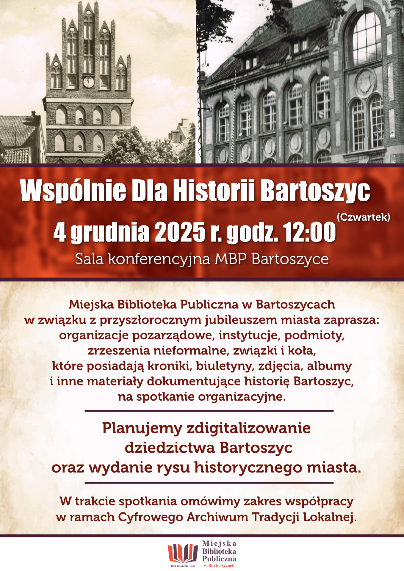Wspólnie dla Historii Bartoszyc – spotkanie organizacyjne