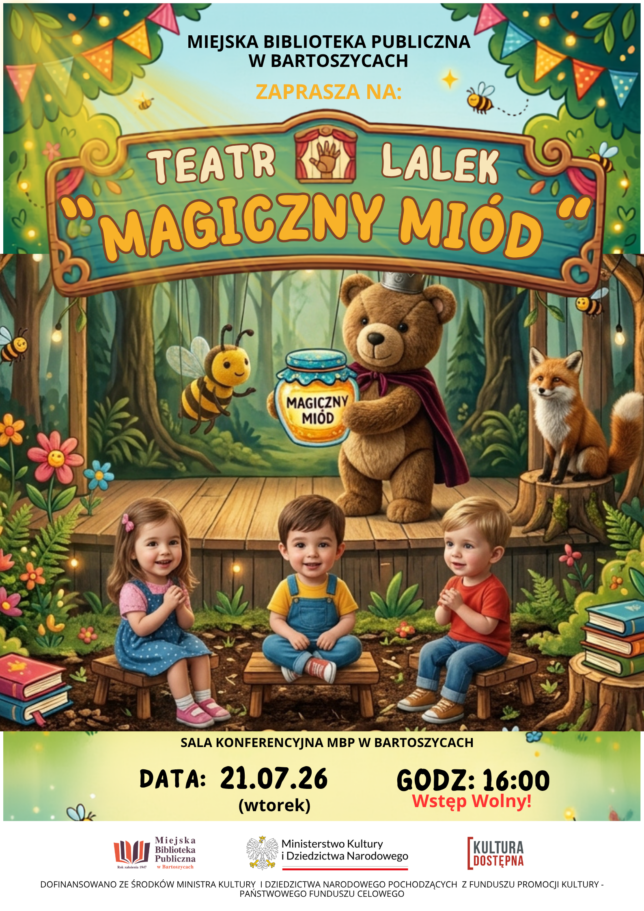 Baner Miejska Biblioteka i „Magiczny Miód”(2)